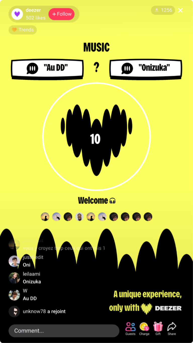 Expériences interactives et gamifiées | Interactive experiences - TikTok Live game